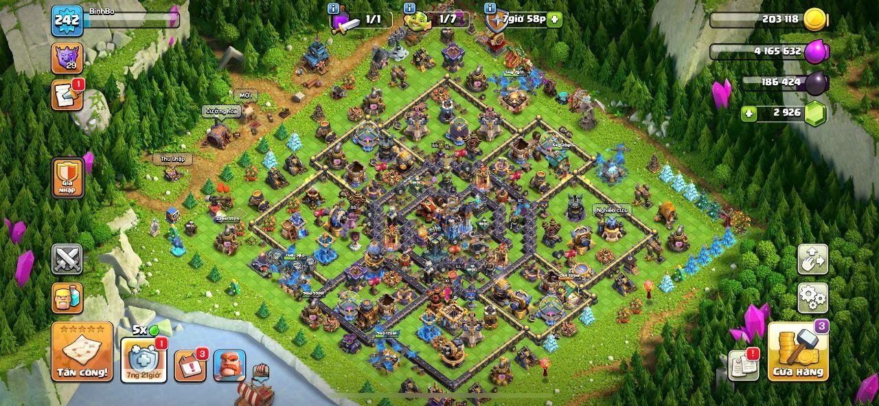 Th18🌈4 hero max🌈17 heros skin🌈5 Epic Max🌈Nc available🌈Premium Decorations, 18 TH Main Village, 10 TH Builder