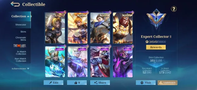 Pace fanny💥epic roger💥lancelot💥gusion💥valir💥gara vale💥kimmy💥masha💥emblem max, Продажа, Ранг: Эпик, Уровень: 51, Процент побед: 59%, Герои: 112, Облики: 161
