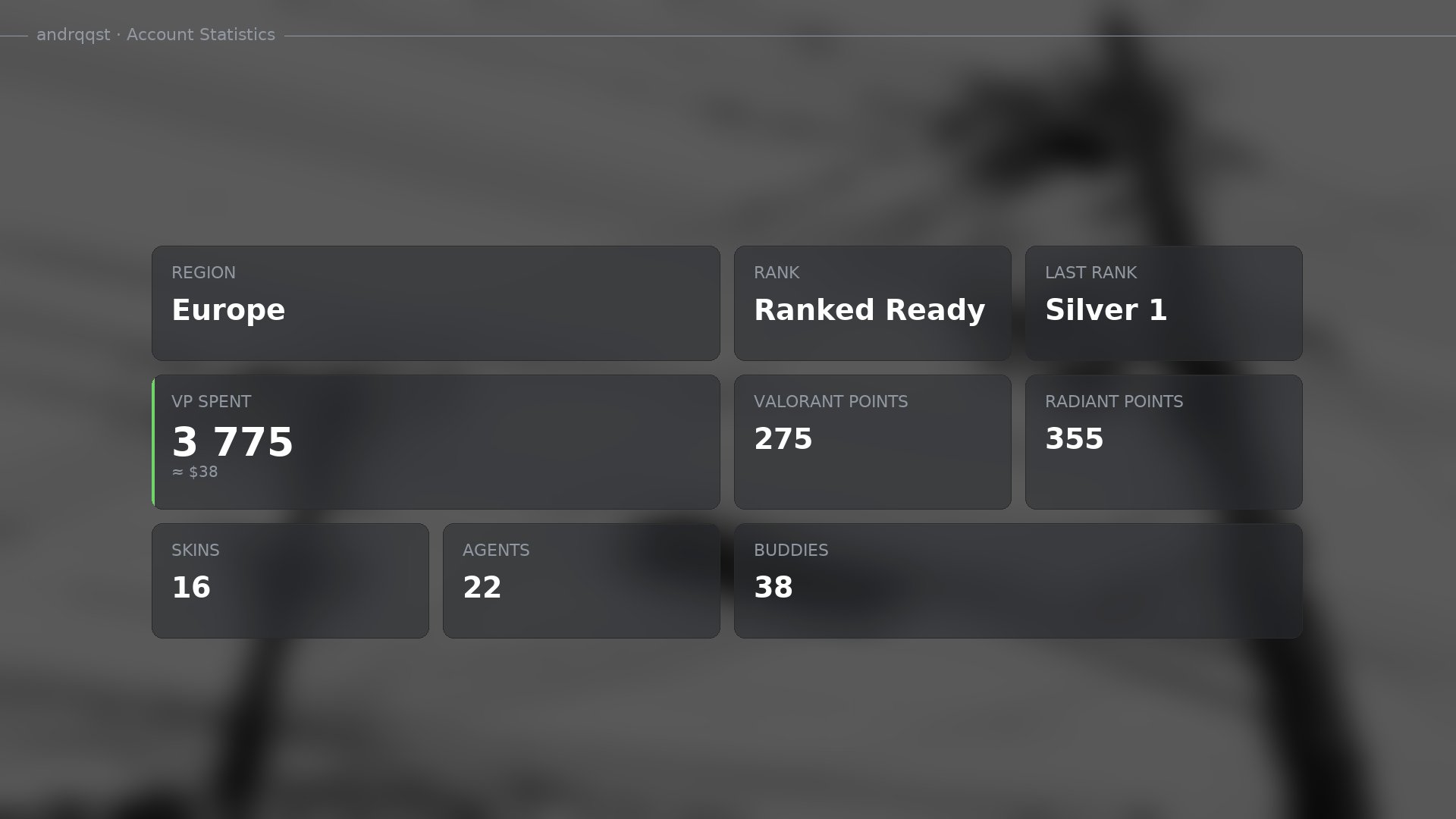 ● ⭐ 3775 VP | Bound | Forsaken Vandal | 16 Skins | Full access, Sale, Silver 1, Agents: 22, Skins: 16