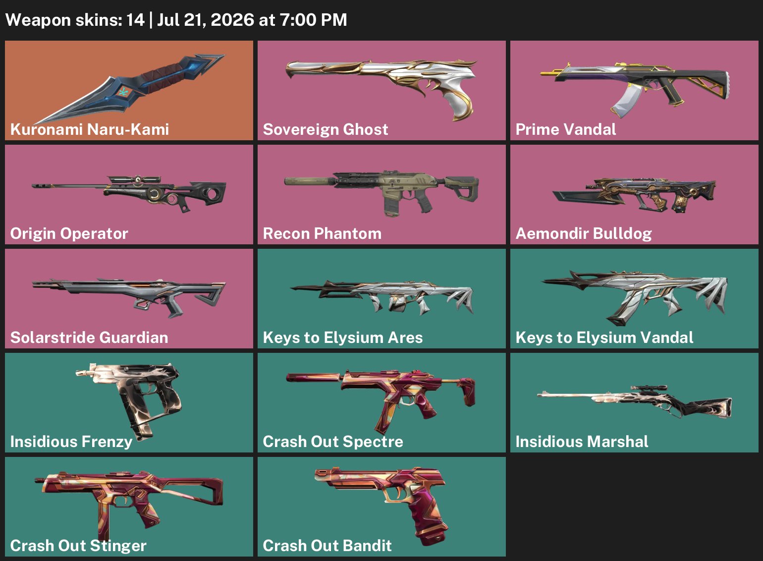 14 Skins | 11 charms | 6 agents | ~16000 VP inventory | 337 VP | 5 RP | Inventory value: ~ 16,000 VP, Sale, Diamond 1, Agents: 6, Skins: 14