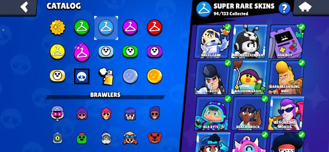 Super fat account 17 brawlers pass 2 old limited skins, 70000 trophies, 106 brawlers