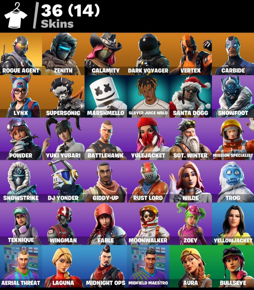 ⭐FORTNITE⭐❗Verse❗Fresh❗Take The L❗Rogue Agent❗Hot Marat❗Tidy❗, Sale, skins 36