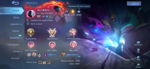 Looking to sell account, Sale, Rank: Legend, Level: 139, Win rate: 56%, Heroes: 133, Skins: 514