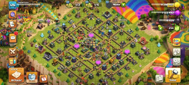 TH14 MAX🏆1615 CWL MEDAL🏆2619 MEDAL🏆17X SKIN🏆9X EQUIPMENT🏆FULL OF MAGIC ITEMS🏆HEROES 81-84-50-55-30, 14 TH Родной Деревни