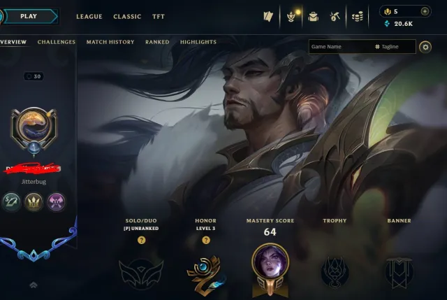 🔑JP🔑Ranked Ready🔑Handleveled🔑S16 Unranked🔑27 Champs🔑41 Skins🔑20k+ BE🔑#1339, Продажа, уровень 30, чемпионы 27, скины 41, Нет ранга