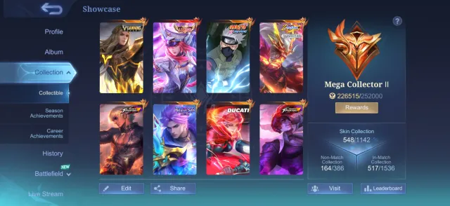 🔥HIGH WR AND STARS🔥HERO LANCELOT🔥NARUTO🔥11.11🔥NARUTO🔥LEG FREYA, Sale, Rank: Mythic, Level: 194, Win Rate: 63%, Heroes: 133, Skins: 548