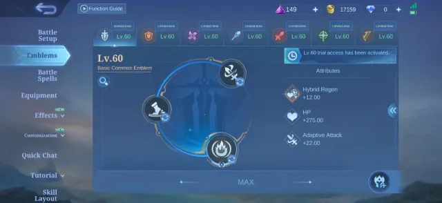 Kof dyroth💥karina💥prime granger💥luckybox saber💥epic freya💥gusion💥uranus💥emblem max, Продажа, Ранг: Епік, Рівень: 57, Процент перемог: 46%, Герої: 112, Образи: 188