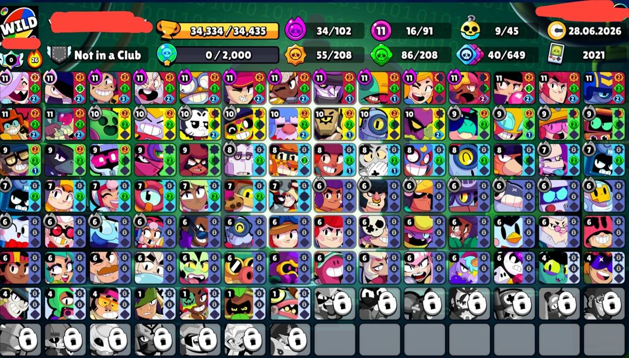 🔥Stu Athlete + other skins🔥 ⚜️Rank 16 - 11⚜️ 🟣34 - Hyper🟣 ♾️2021♾️ 📥Firstmail📥✔️ Instant delivery✔️, trophies 34333, brawlers 91, primes 3