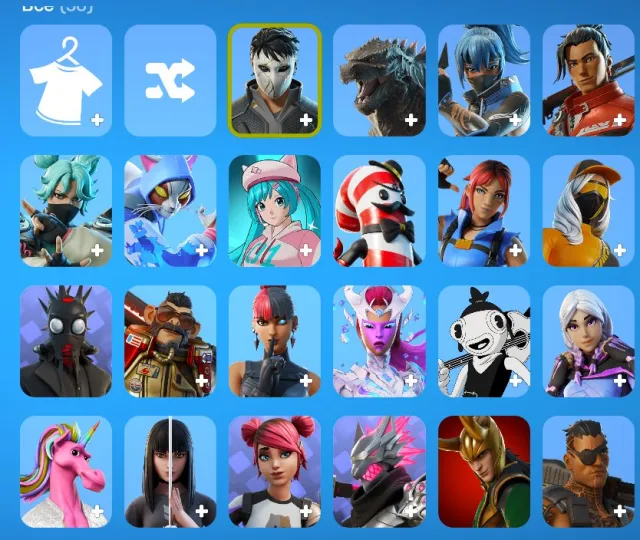 Personal account from Chapter 1 Season 7, Sale, skins 56