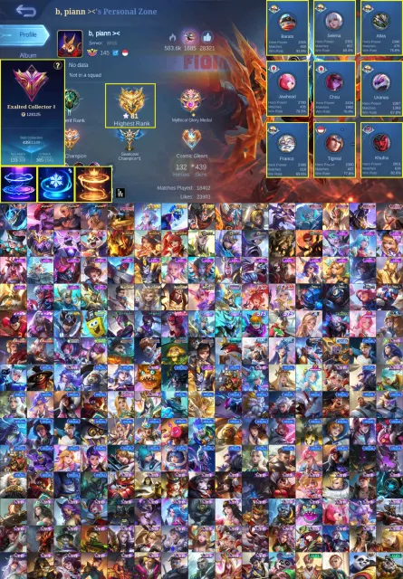 🖤Аккаунт под роум🖤Legend Госсен,KOF Чу-Госсен,Collector Хуфра,LuckyBox(8),3 Епік ТП,Хай Винрейт🖤, Продажа, Ранг: Епік, Уровень: 145, Процент перемог: 65%, Герої: 133, Облики: 439