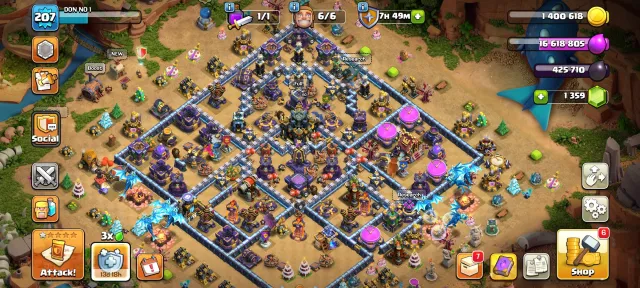 Xp 207~TH 17 Max~Heros-60/60/50/35~11× Hero Skin~All Equipment~Full Magic Item~Connect To Buyer Mail, 17 TH Родной Деревни, 9 TH Строителя