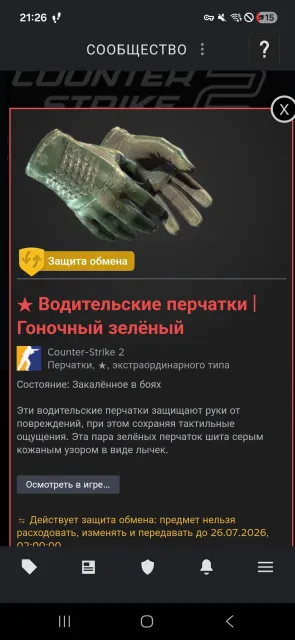 I'll sell gloves 40 euros on Steam (photo below), Sale, Available, No PRIME, Competitive