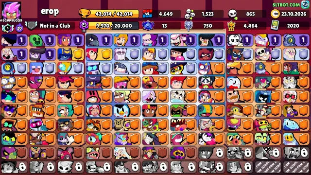 ⭐13 PRIME⭐🏆42000 TROPHIES🏆⭐95 BRAWLERS⭐, 4200 trophies, 95 brawlers, 13 primes