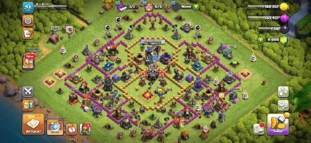 🪷 TOWN HALL 18 🪷 🦜 BUILDER HALL 6 🦜 🌼 BUILDERS 5 🌼 🌠 LEVEL 93 🌠 🫧 GEMS 8000 🫧 🛸 AUTO DELIVERY 🛸, 18 TH Home Village, 6 TH Builder Base