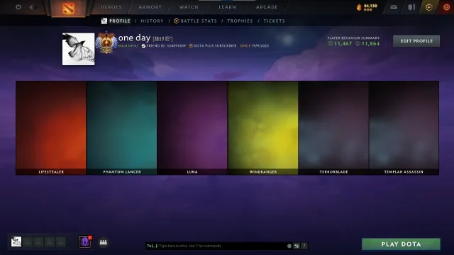 Vends un compte 7120 mmr, e-mail d'origine !, Vente, 7120 MMR, 11467 d'honnêteté, 11864 de politesse, 7835 matchs, 8653 heures