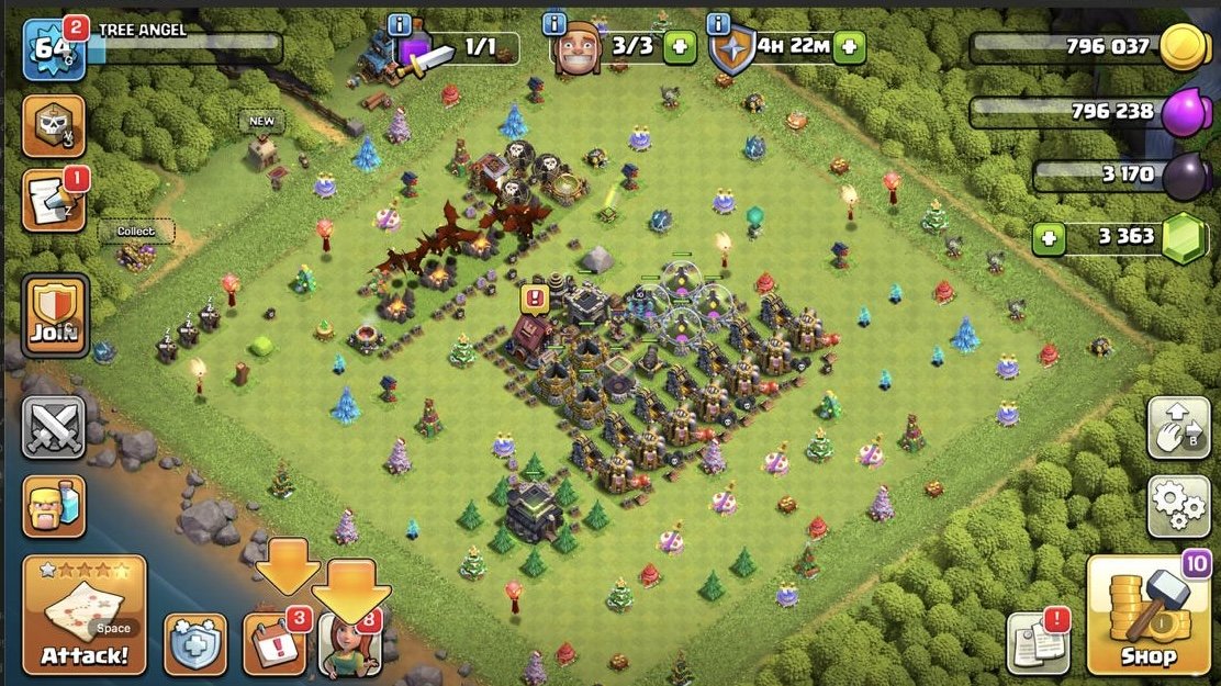 ✨ TH 10 ENG ONE CANNON ✨, 10 TH Main Village, 5 TH Builder