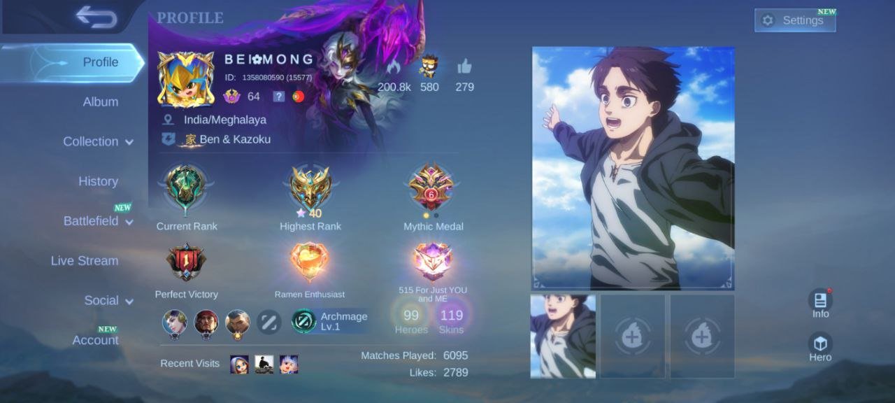 🎮 Mythic account with 119 skins! 🚀