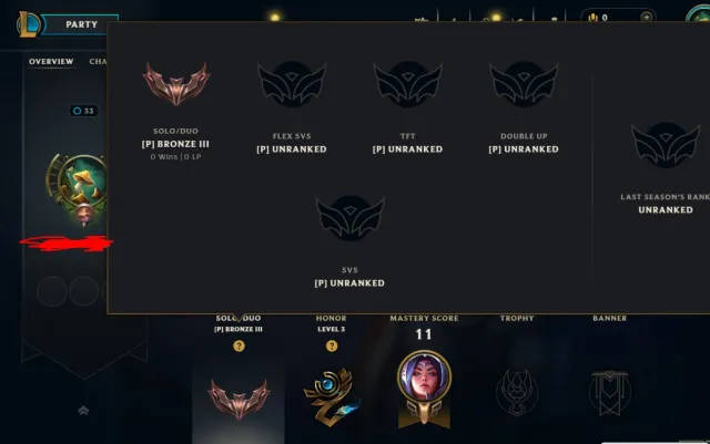 ❄️NA❄️BRONZE 3❄️0Lp ❄️ 28 CHAMPIONS 5000BE, Sale, level 33, champions 28, skins 1, Bronze