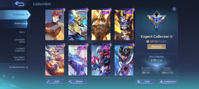 Gara vale💥epic kagura gusion irithel valir uranus💥myth hylos clint💥pegaus badang💥emblem max, Продажа, Ранг: Эпик, Уровень: 52, Процент побед: 50%, Герои: 99, Облики: 179
