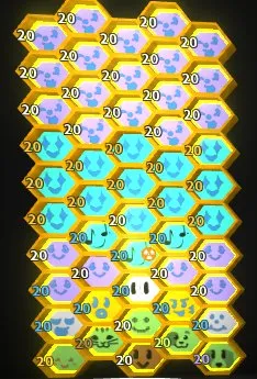 ⚡ TOP BLUE HIVE 50 BEES 20 LVL | Tide Popper | SSA 5/5 (Pop+Shower) | 1.7 Qd Honey | 267 Stack, Accounts