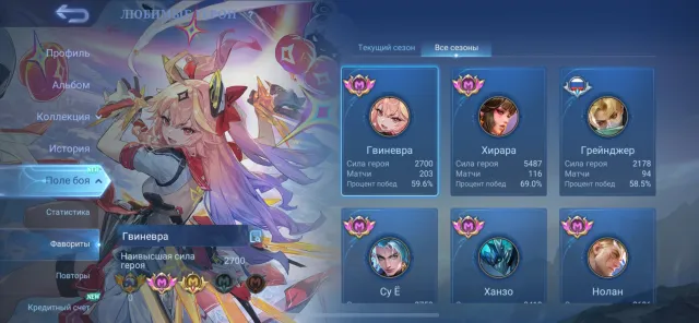 ⚡️aspirant Gvyna⚡️Kalleya sakura⚡️boxes⚡️, Sale, Rank: Mythical Glory, Level: 58, Win Rate: 60%, Heroes: 45, Skins: 90