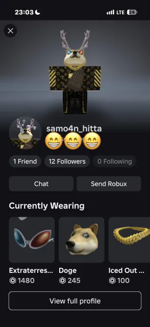 Selling an account in Roblox with a limited item, Sale, Voice chat: Available