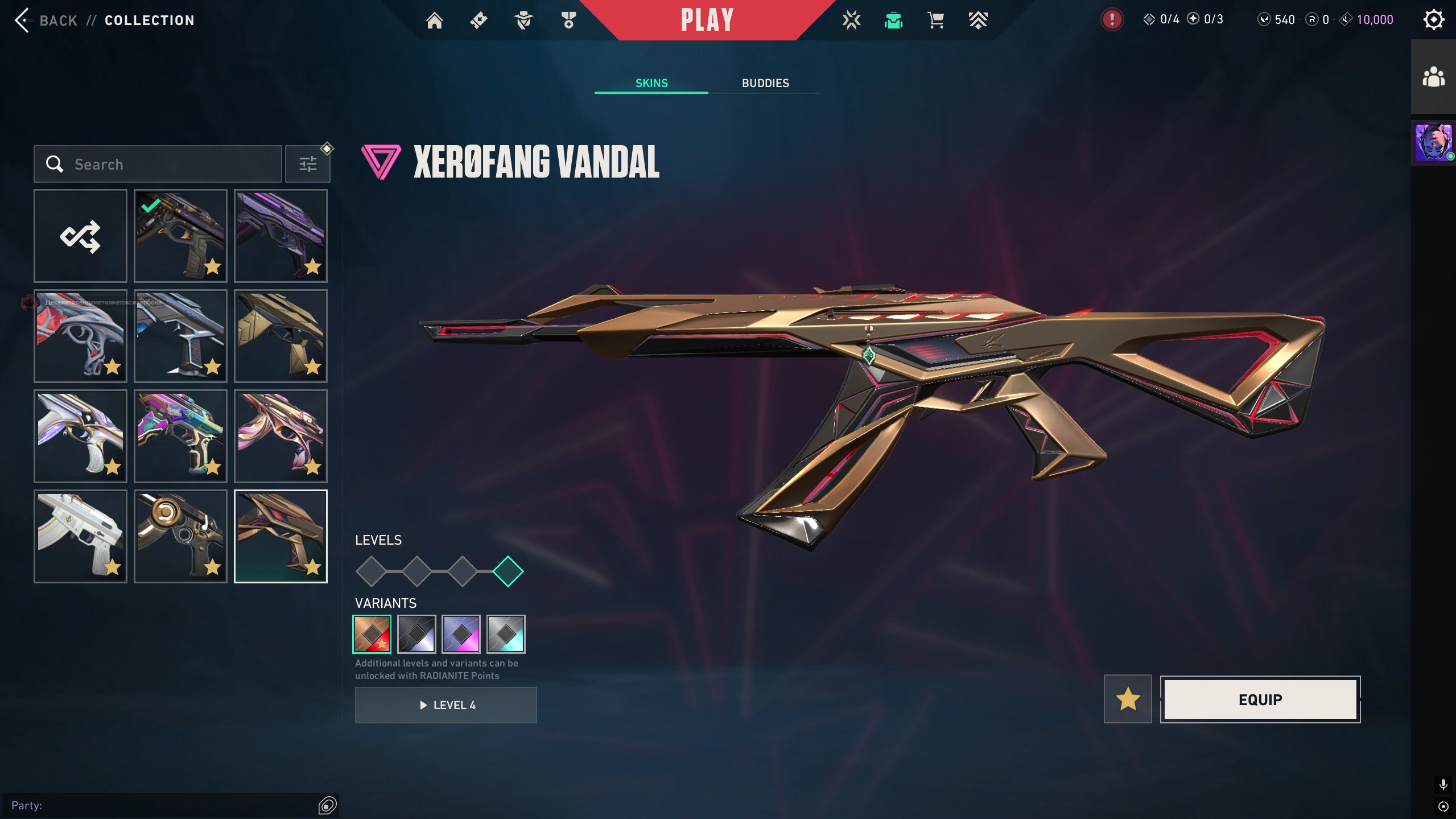 Valorant RU/EU account skins, Sale, Platinum 2, Agents: 28, Skins: 40