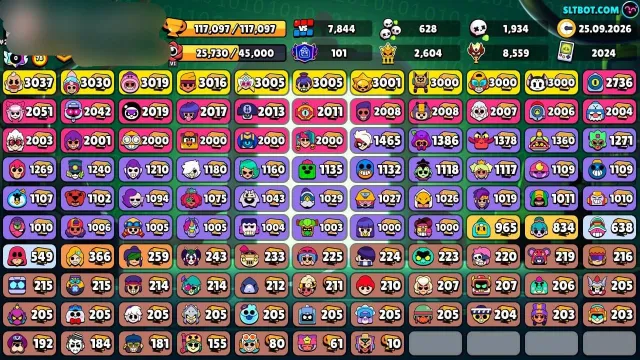 10 THIRD PRIMES MASTER ×2 TOP FOR RANKED 🔥 GOOD LEVELING 💛 MANY BUFFS 🚀 10× THIRD PRIMES, 117097 trophies, 106 brawlers, 101 primes