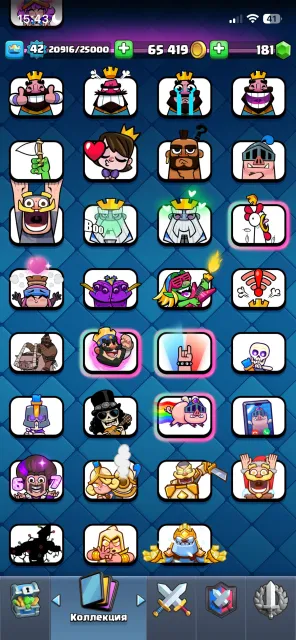 SALE!!👾Selling personal account👾🎃full data change🎃, 26 arena, 54 level, 10500 trophies, 121 cards, 8 legendaries, No