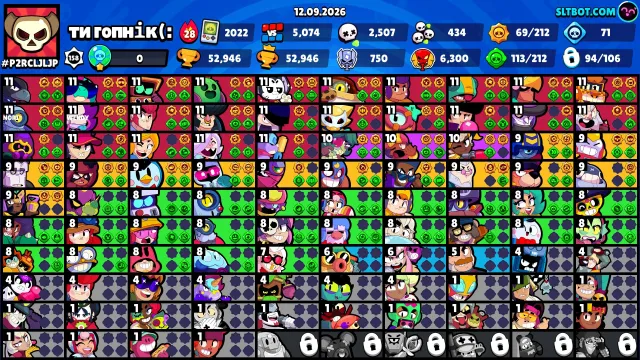 ⭐Good account for playing, meta leveled ⚡ ❗CHECK DESCRIPTION❗, 52,946 trophies, 94 brawlers, 29 primes
