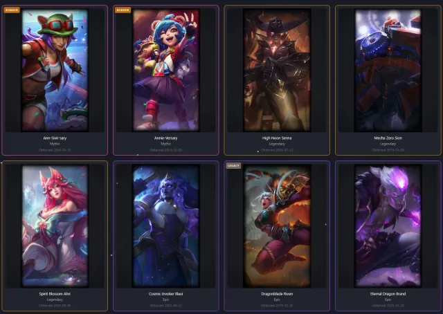 EUNE / Cowboy Senna, Spirit Blossom Ahri, Mechanical Null Sion, Sale, level 125, champions 132, skins 29, No rank