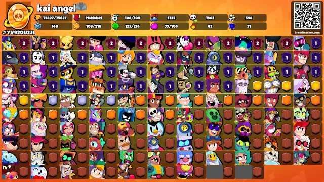 ⚜️EXCELLENT ACCOUNT FOR MAIN⚜️22 YEARS OLD⚜️2 PASSES PURCHASED⚜️, 75800 trophies, 108 brawlers, 51 primes