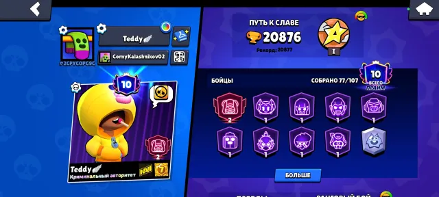 Top Account 20k trophies Upgraded Fighters and 2 Prime Leon