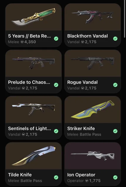personal account | 5 years // beta remaster | 4 vandals | 2 operator, Sale, Gold 1, Agents: 29, Skins: 47