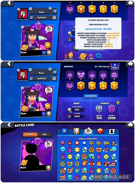 🏆𝟒𝟗𝟎𝟎𝟎🏆🎀𝟐𝟔 БП (𝟔/𝟏𝟎 ОЛД)🎀🀄ГЕРОИНЯ + ВИРУС + НИНДЗЯ🀄🔮ГОЛДХЕНД + ПЛОХИШ🔮🏅𝟑𝟕𝟖 СКИНОВ🏅, 48703 кубков, 100 бравлеров, 6 праймов