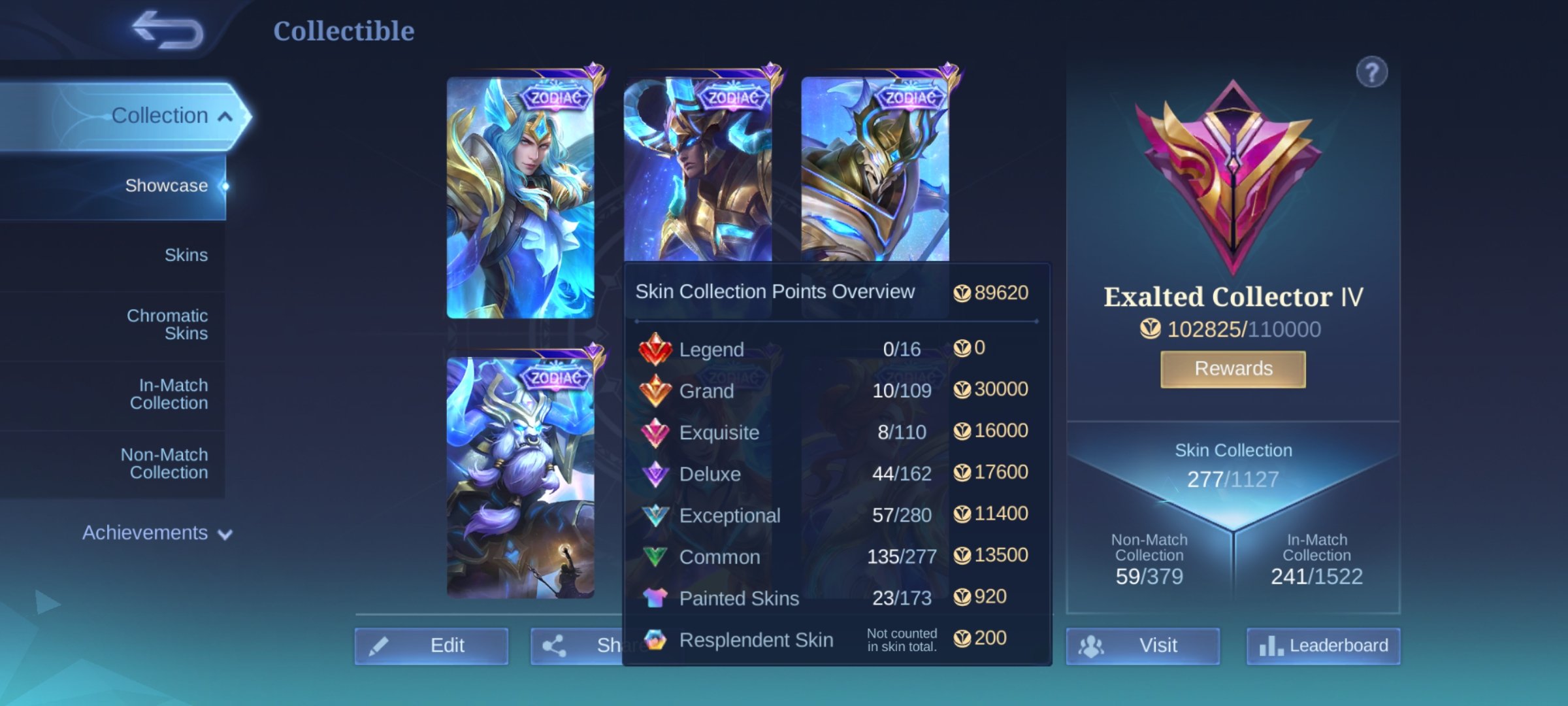 In account there are 411 gems and 1100 crystal Aurora, Sale, Rank: Mythic, Level: 66, Winrate: 50%, Heroes: 106, Skins: 278