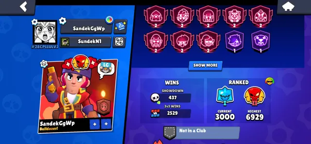 😍JUICY ACCOUNT FOR MAIN😍EXCELLENT LEVELING UP😍, 26487 trophies, 80 brawlers, 18 primes