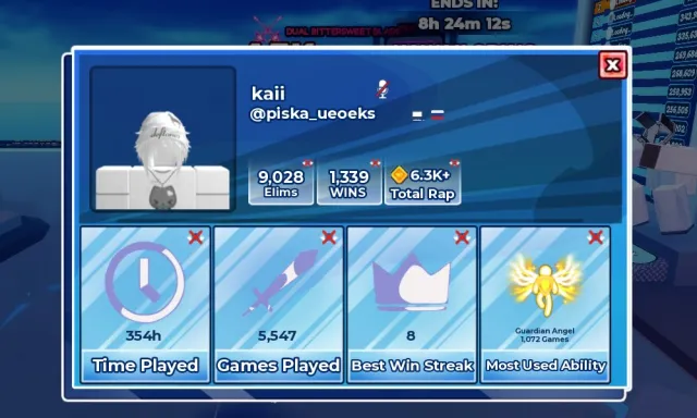 ACCOUNT 9K TOTAL games: blade ball, fling things and people, violence district, volleyball legends, Sale, Voice chat: Yes