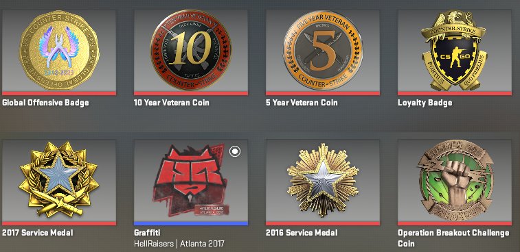 [PERSONAL] 1250 h | Bronze Breakout 2014, 10+5 years, 2016, 2017 medals | FACEIT 2016 | +100$ games, Sale, Empty, Yes PRIME