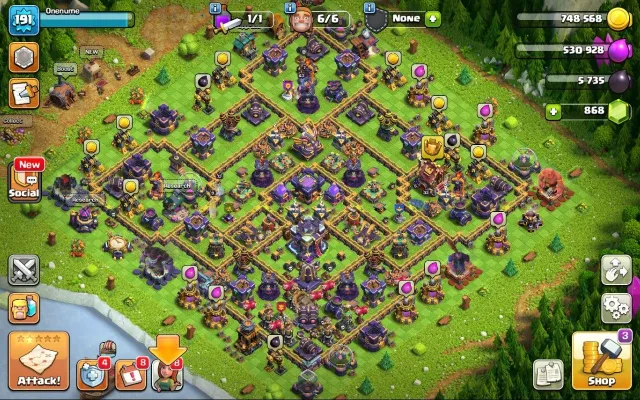 15 th | 191 LVL | 72/72/47/43/33 | 868 gems, 16 TH Home Village, 10 TH Builder