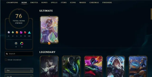 ✨EUW | Elementalist Lux | 8 Legendary skins, Sale, level 215, champions 173, skins 76, Silver