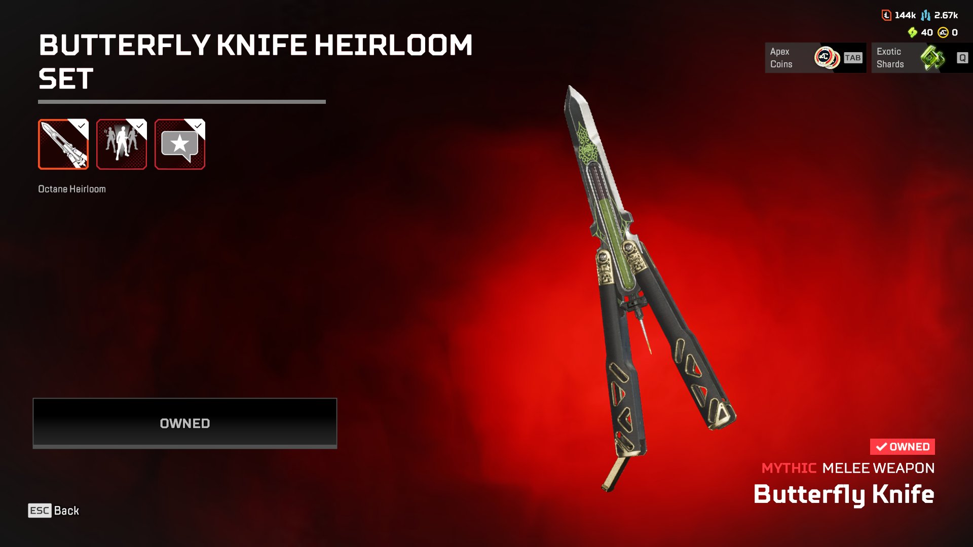 🍀 【Octane + Fuse heirlooms】375 LEGEND SKINS EA APP + STEAM♦️ FULL ACCESS 🔑, Rookie, 959 level, Relic: Yes