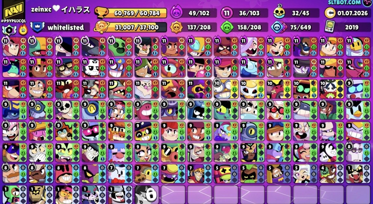On scrin, trophies 60000, brawlers 105