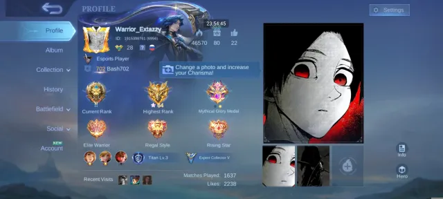 A donation account for your price list will do, Sale, Rank: Legend, Level: 28, Winrate: 51%, Heroes: 75, Skins: 96