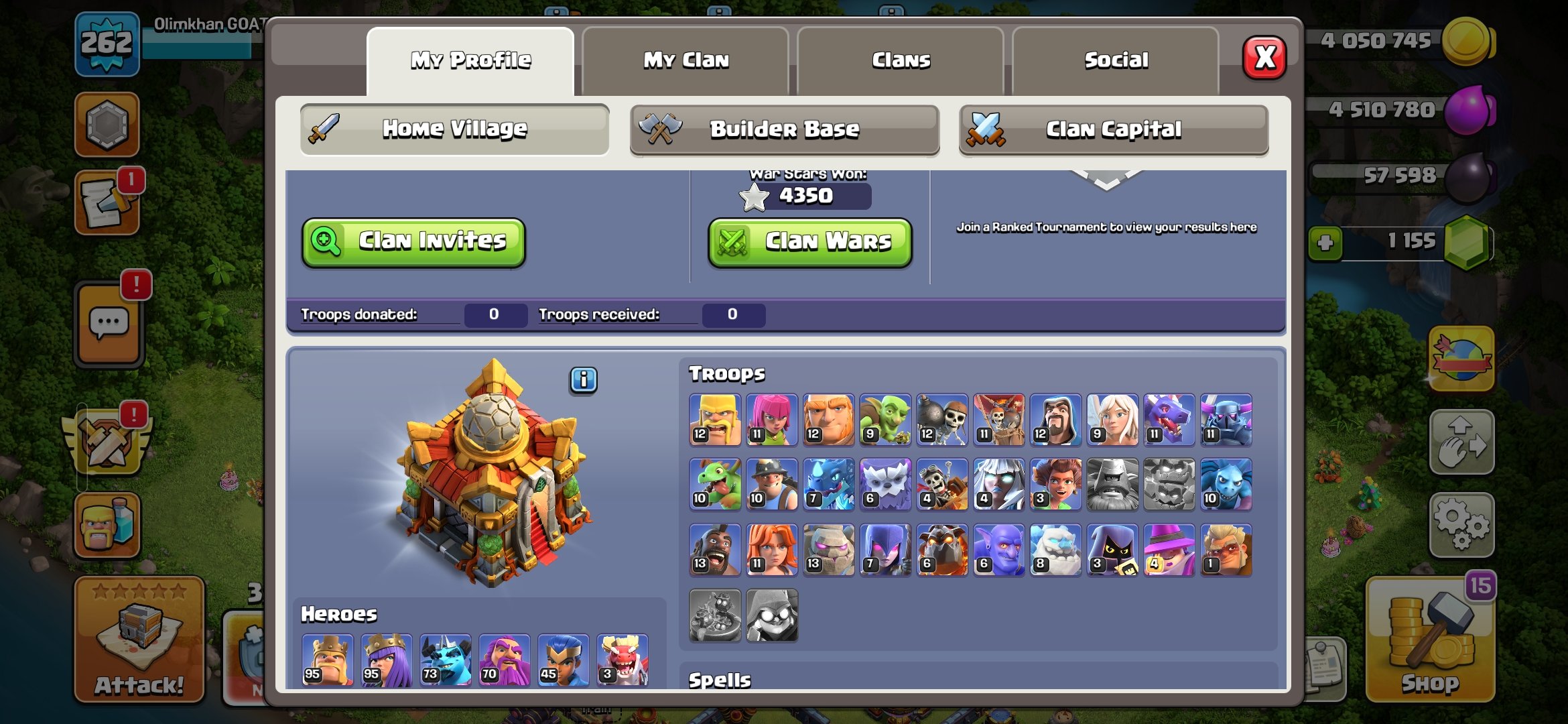 TH 16, 16 TH Main Village, 7 TH Builder