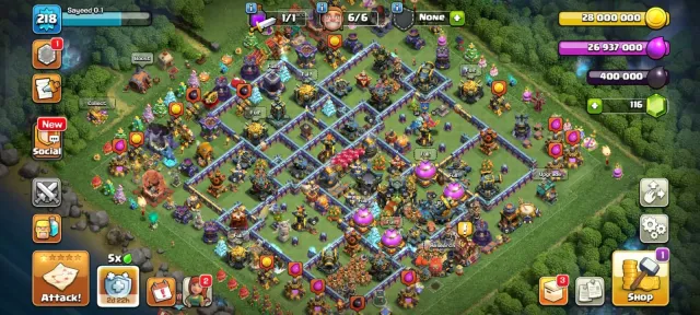 🏆 TH17 MAX DEFENSE 🏆 218 XP LVL🏆 8X EQUIPMENT 🏆 FULL OF MAGIC ITEM🏆 18X SKIN🏆 HERO 66-77-50-49-39-7, 17 TH Родной Деревни