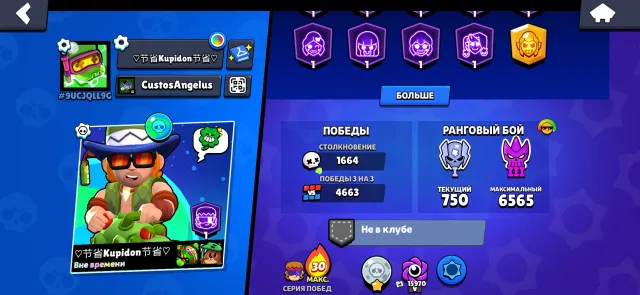 🔥top account at a low price🔥 104 brawlers ✈️ 200+ gems, 10+ Blings💜, screenshots included, trophies 41000, brawlers 104, primes 9