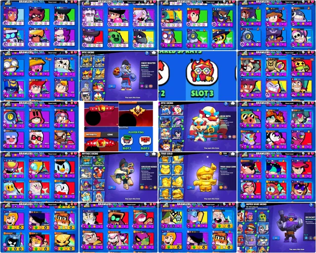 MASTER 2024🤯OLD LEAGUE x5🤯LEAGUE 2025 x7🤯75-11x POWER🤯RED SKULL TROPHY LIMITED PIN🤯NANNY NITA🤯50 BUFFS, 62300 trophies, 104 brawlers, 35 primes