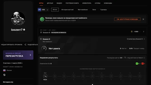 🎮 Faceit LVL 6 | ⭐ 1254 ELO | 💪 VERIFIED ACCOUNT