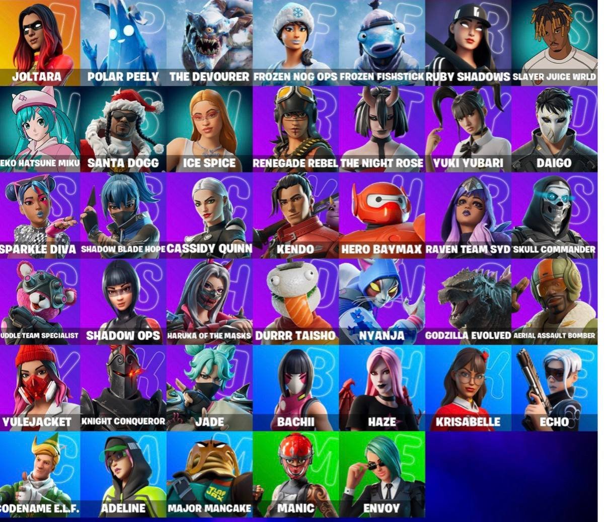 TOP ACCOUNT🔥ESPORTS SKINS🔥GUARANTEE🔥 BY MAIL, Sale, skins 40